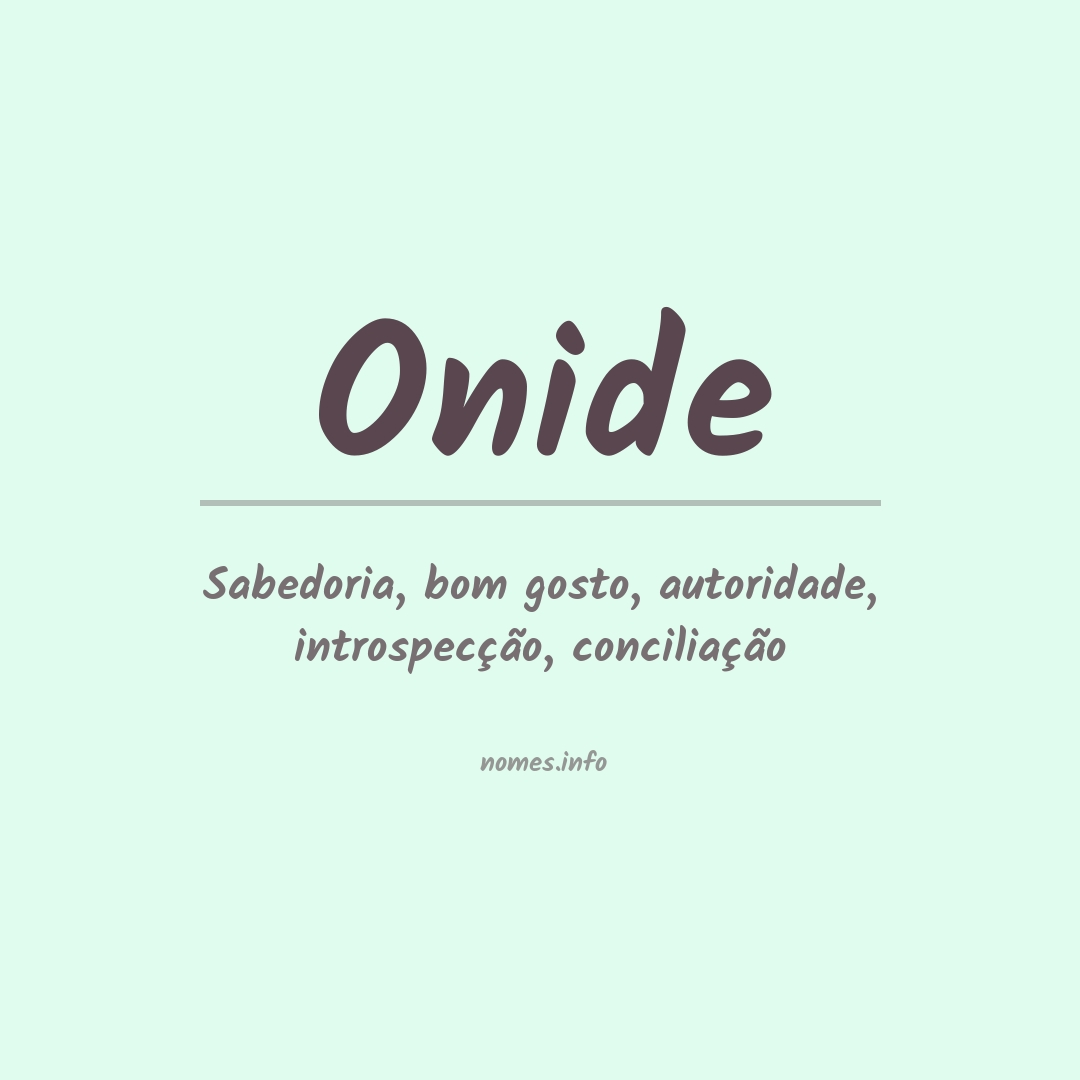 Significado do nome Onide