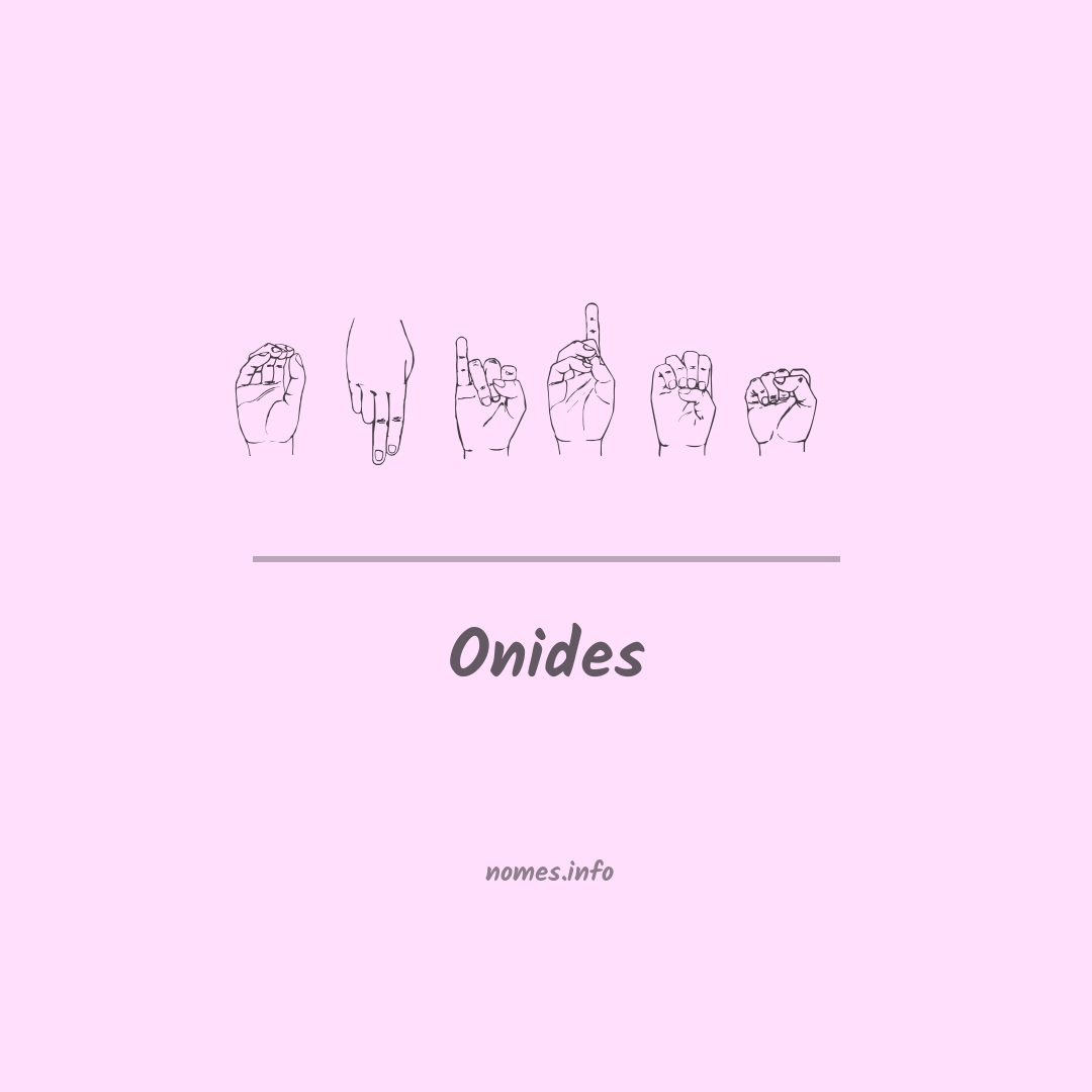 Onides em Libras