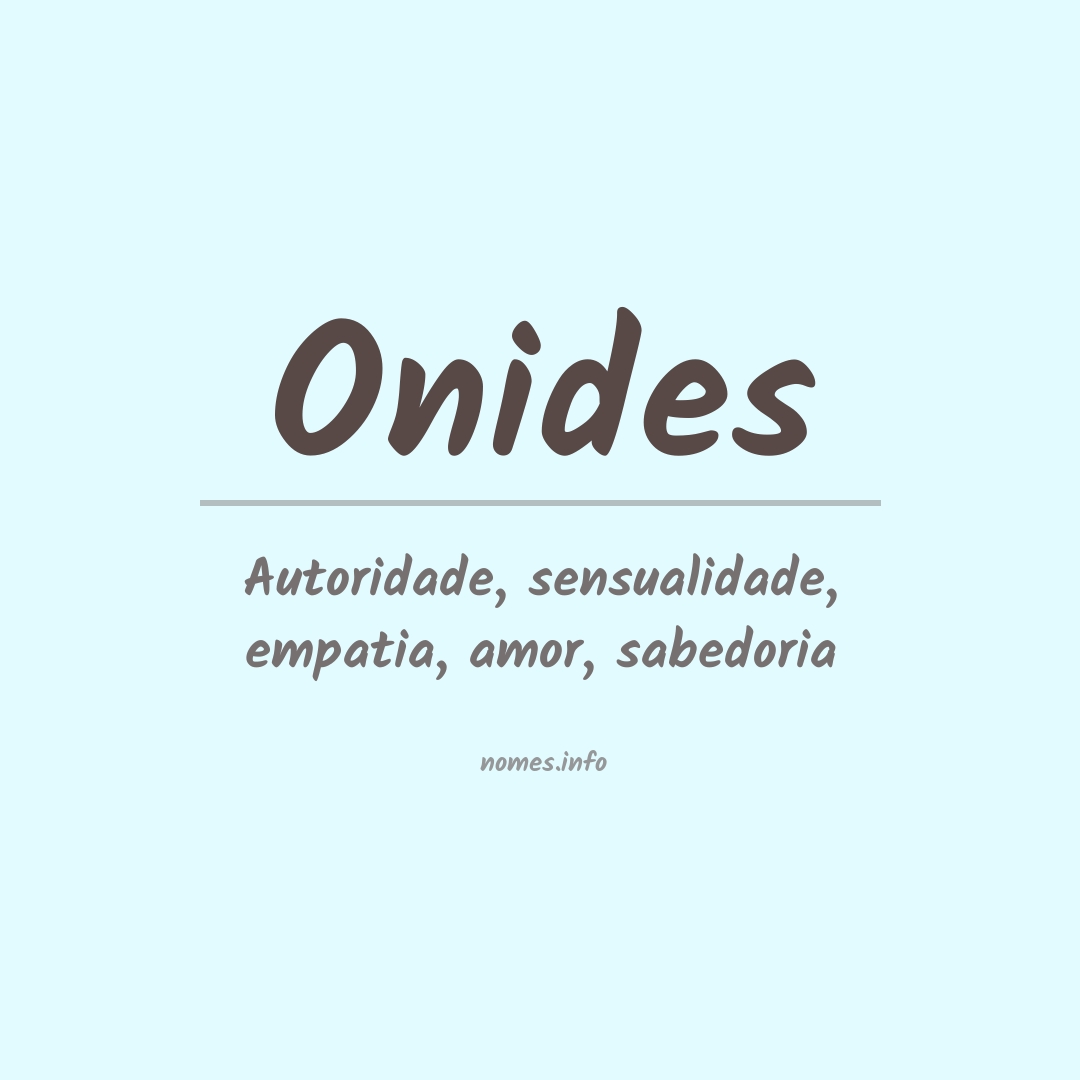 Significado do nome Onides