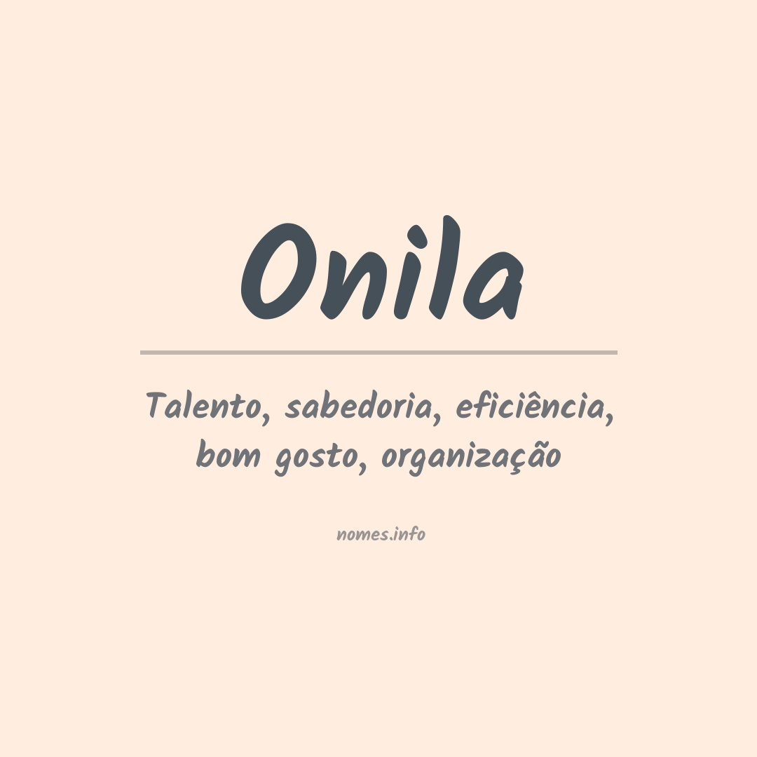 Significado do nome Onila