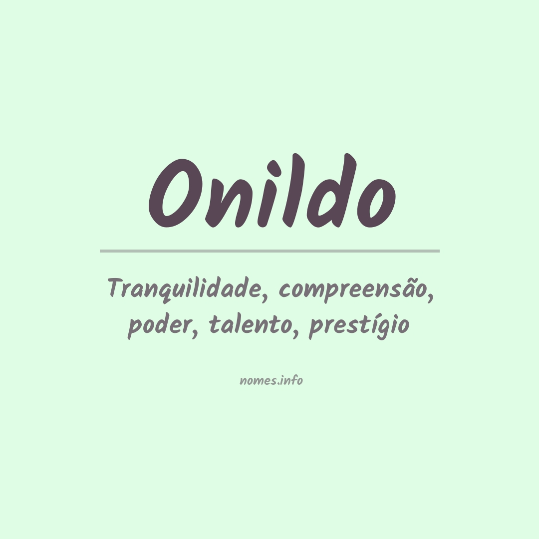 Significado do nome Onildo