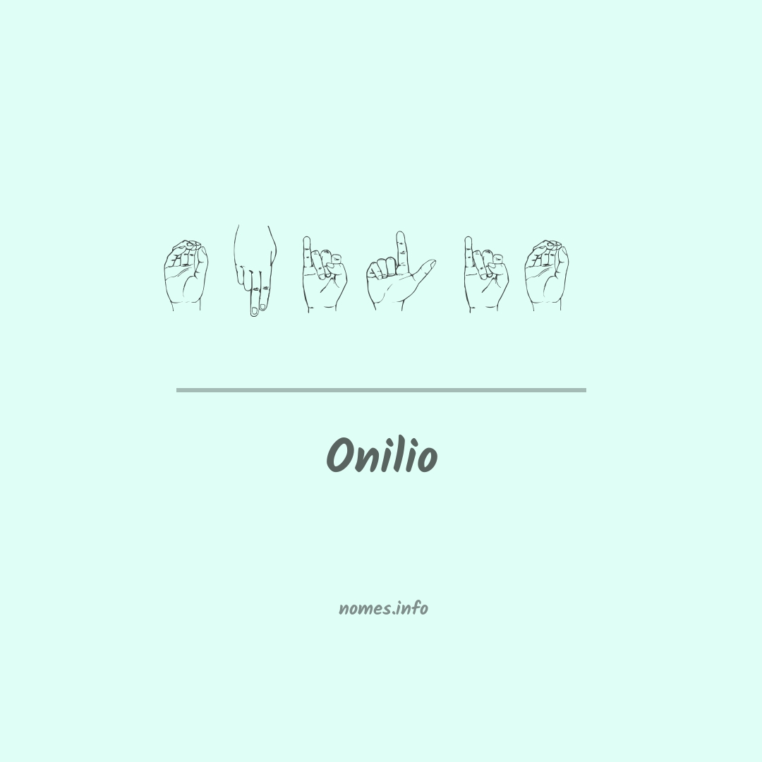 Onilio em Libras