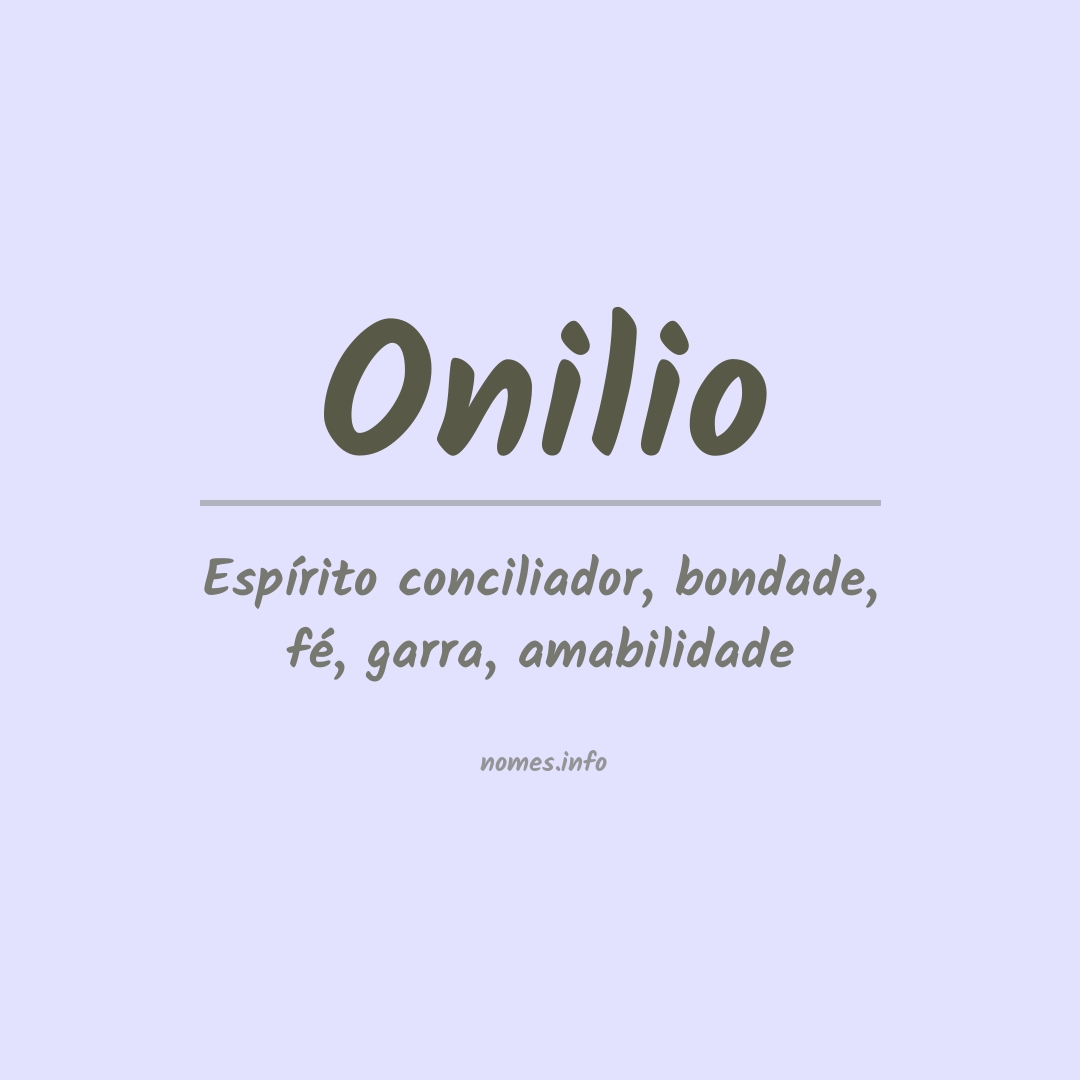 Significado do nome Onilio