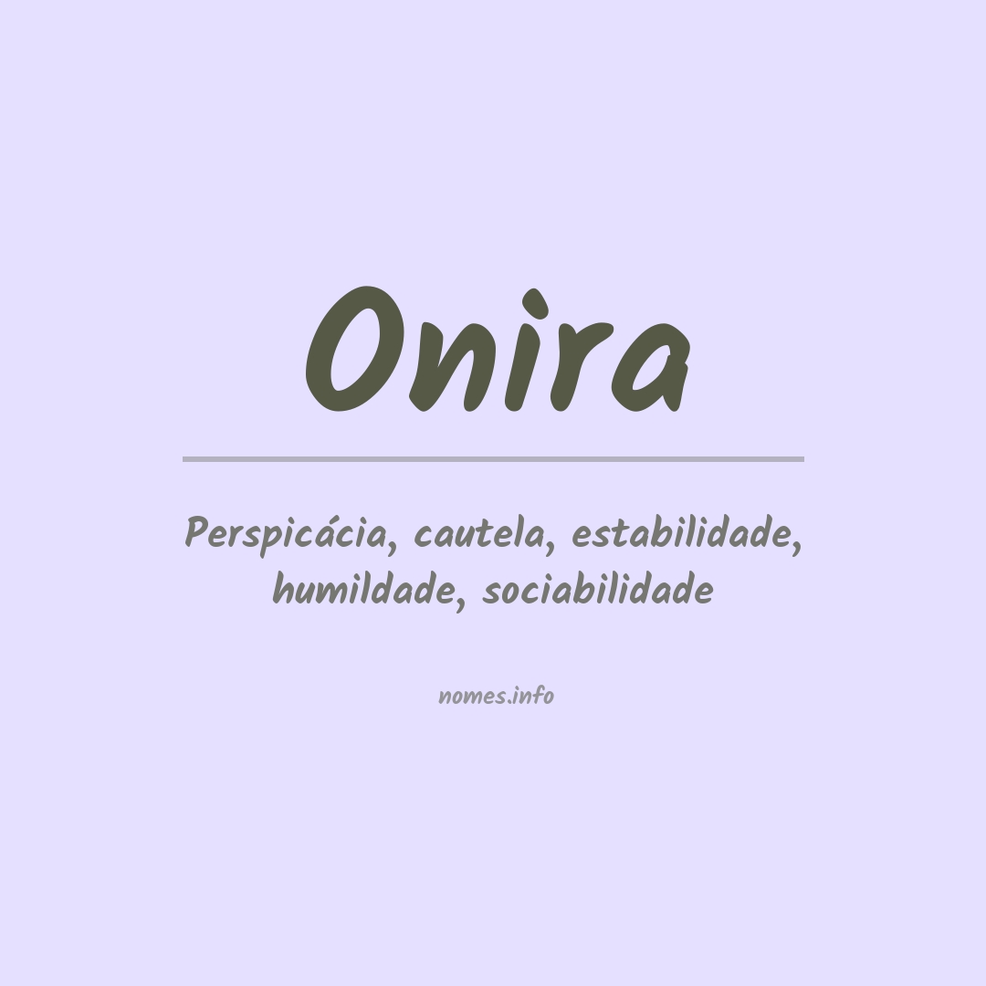 Significado do nome Onira