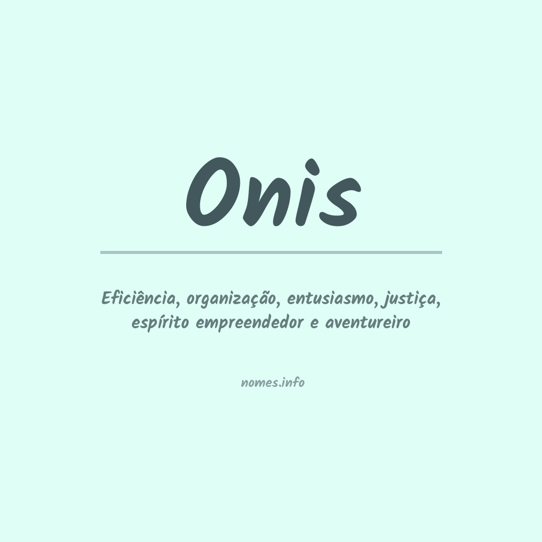 Significado do nome Onis