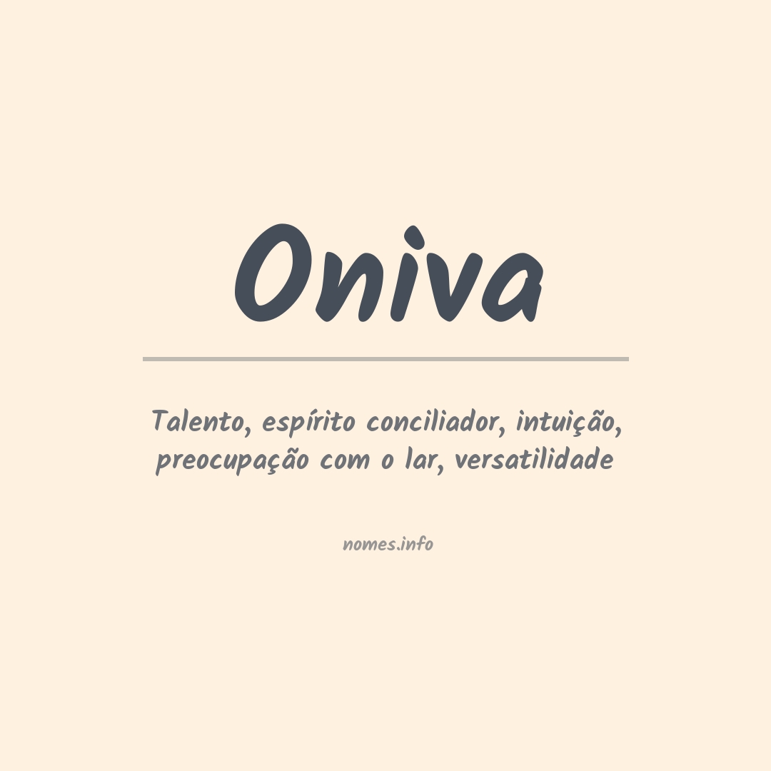 Significado do nome Oniva