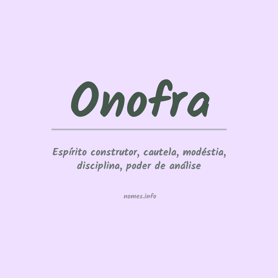 Significado do nome Onofra