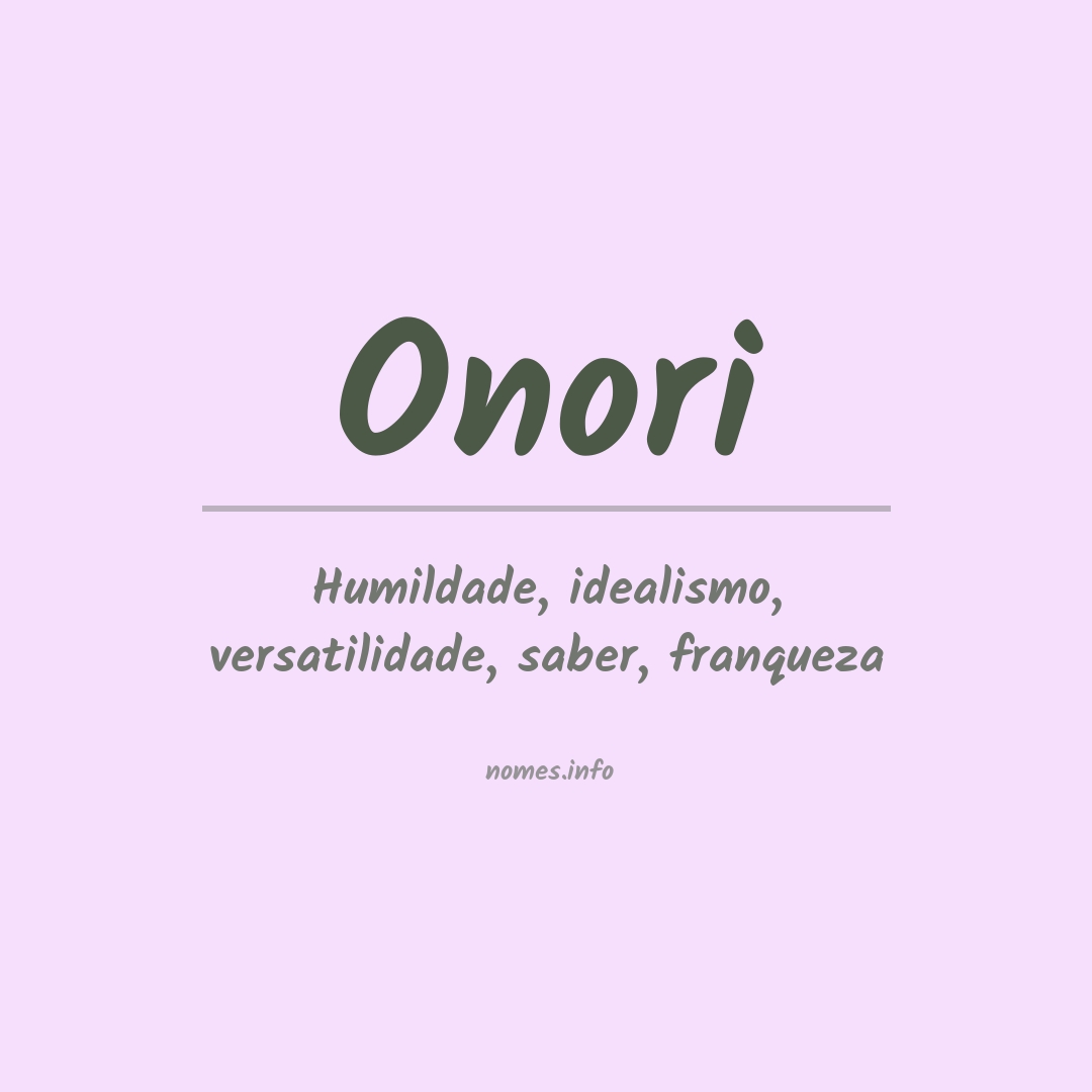 Significado do nome Onori