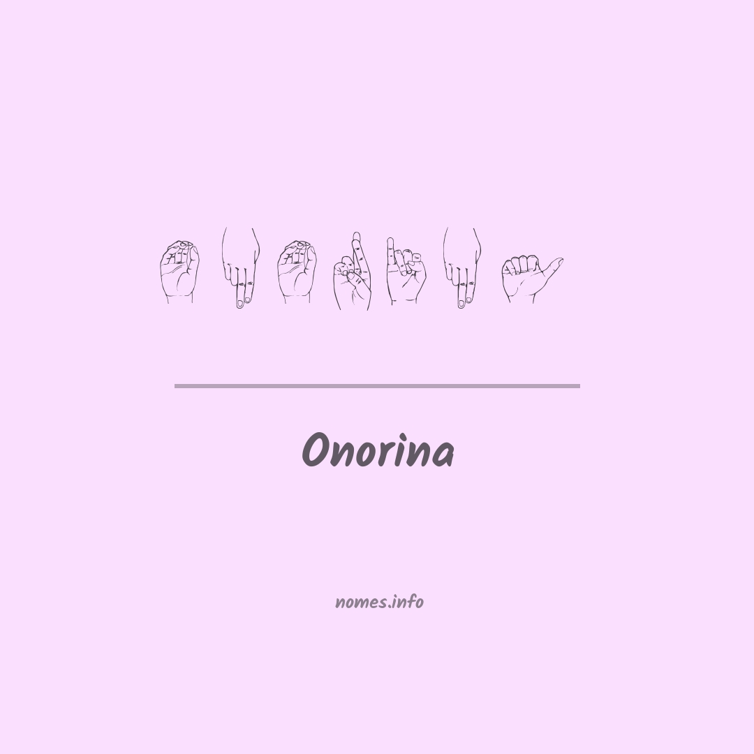 Onorina em Libras