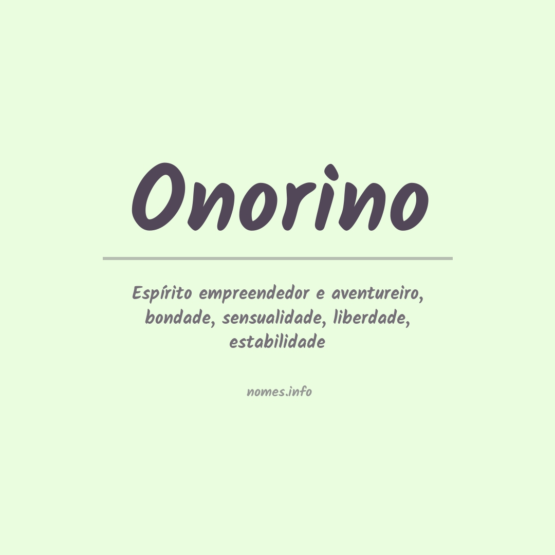 Significado do nome Onorino