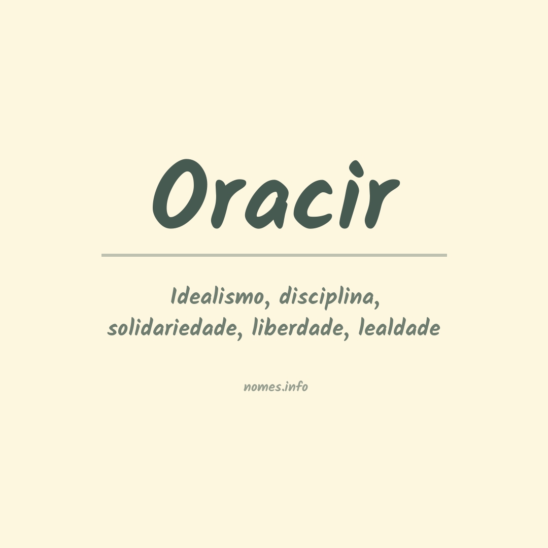 Significado do nome Oracir