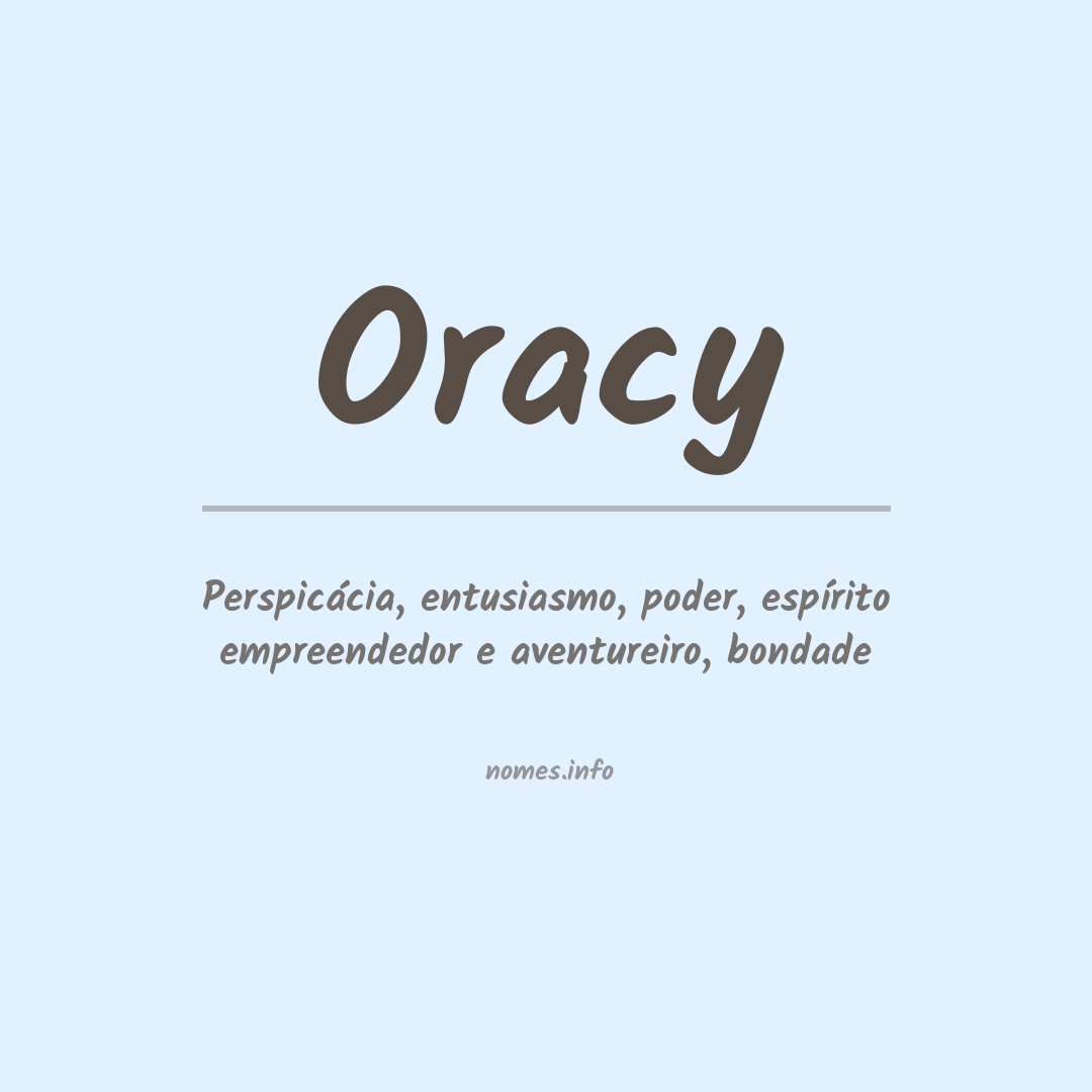 Significado do nome Oracy