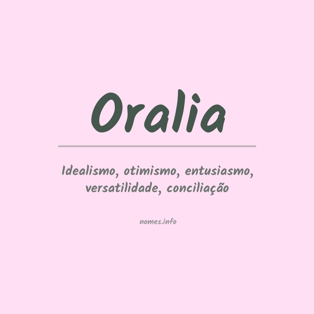 Significado do nome Oralia