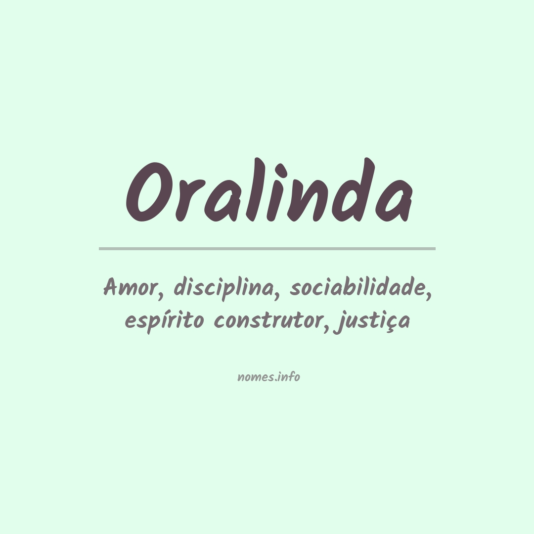 Significado do nome Oralinda