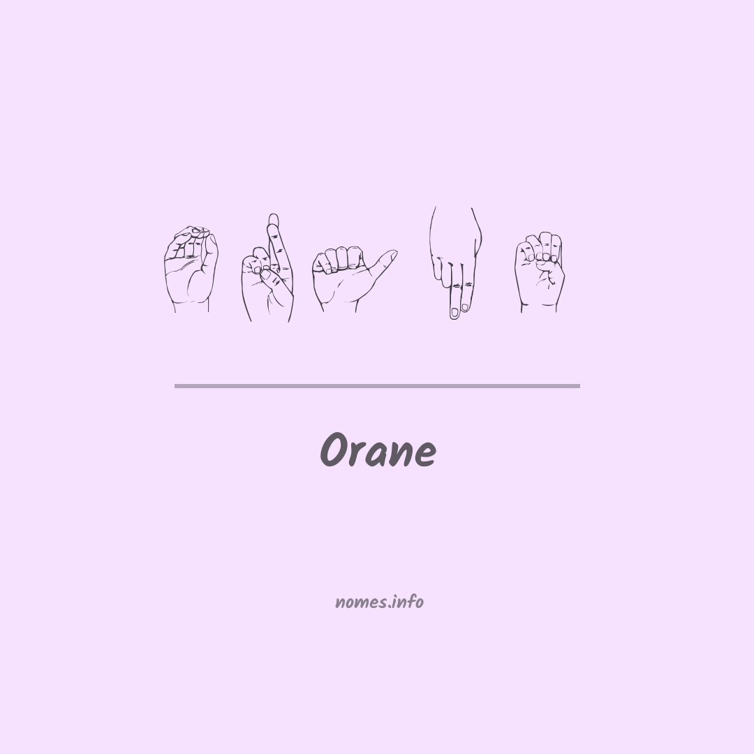 Orane em Libras