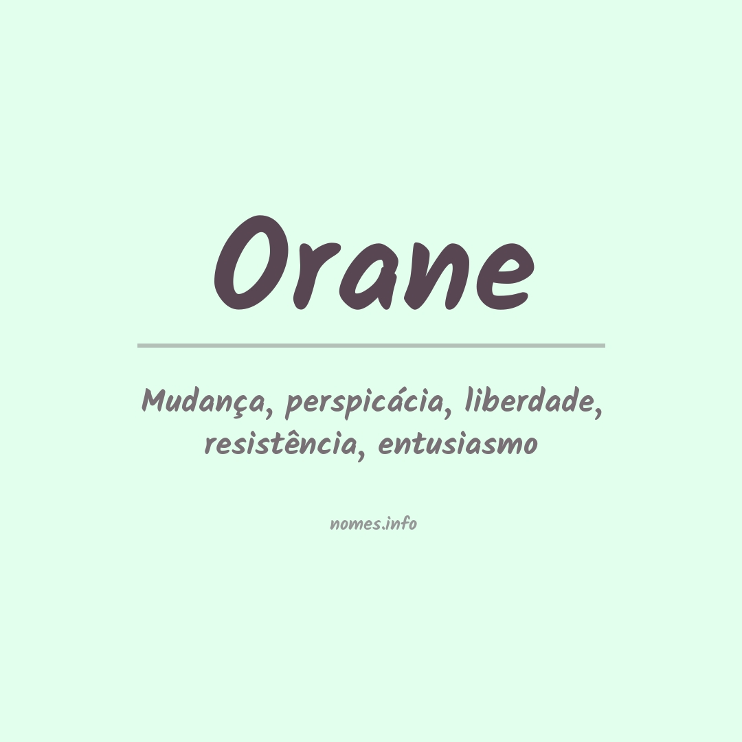 Significado do nome Orane