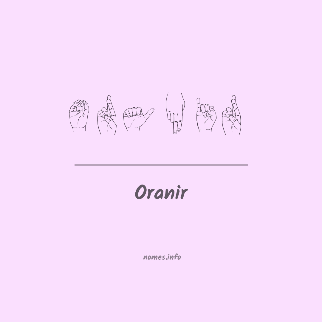 Oranir em Libras