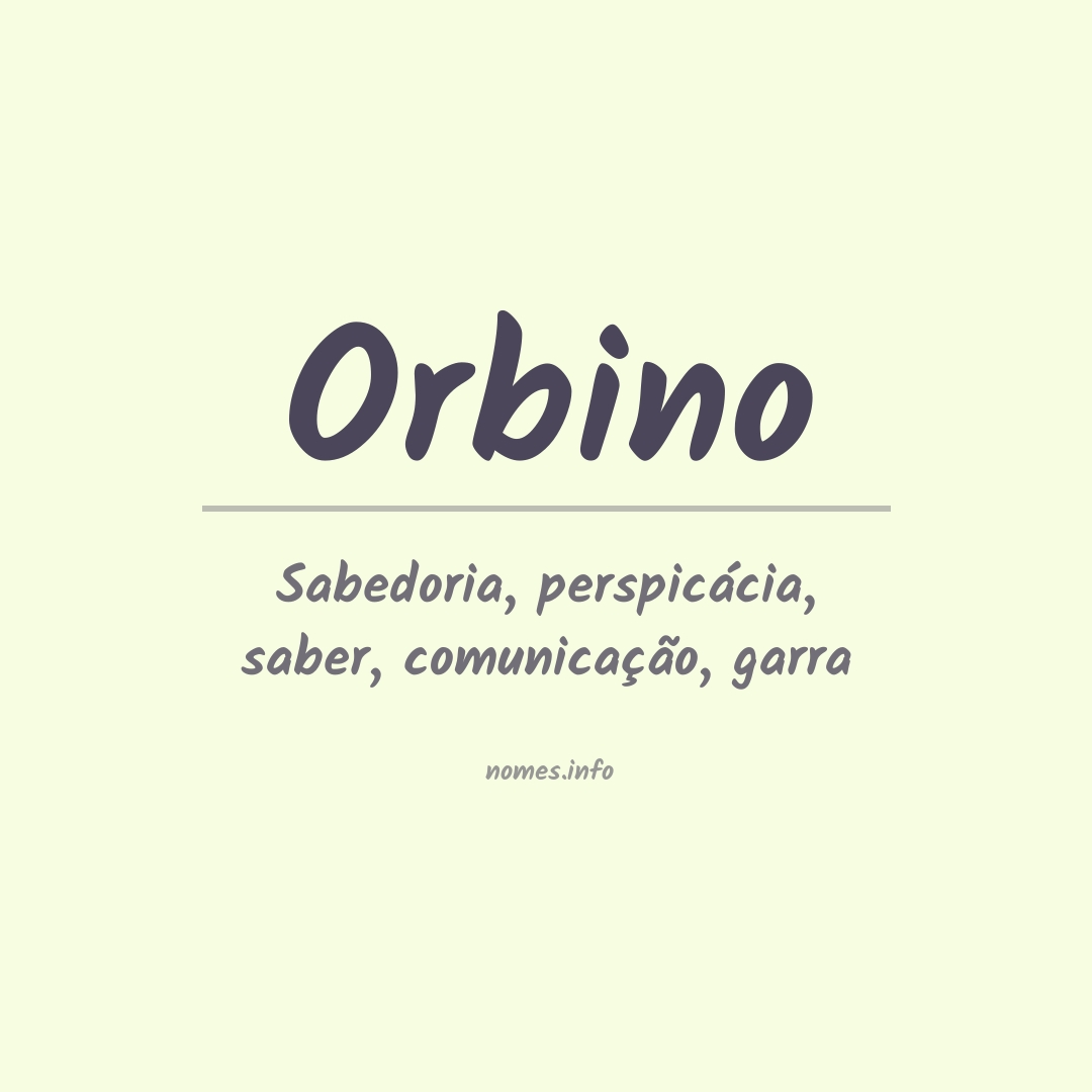 Significado do nome Orbino