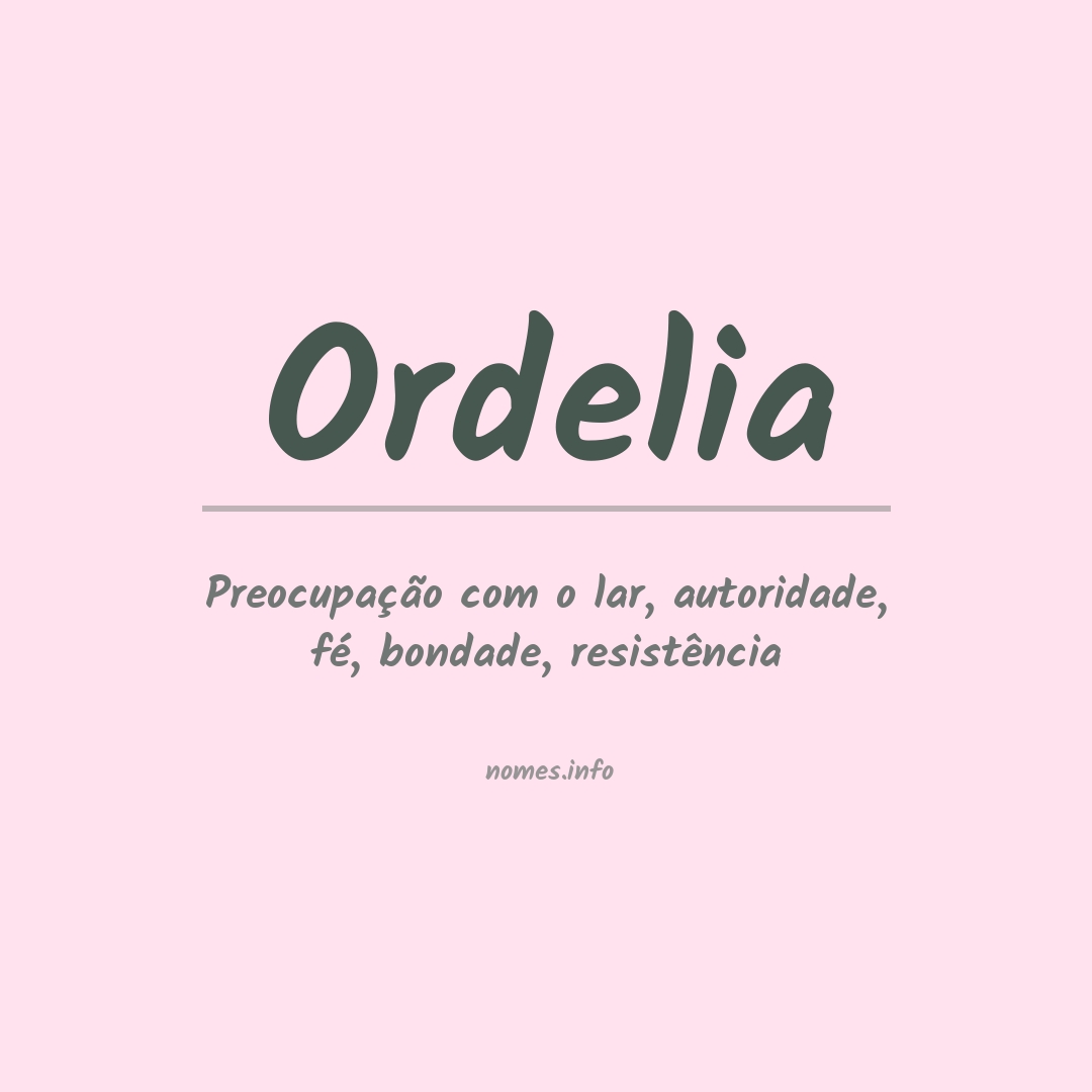 Significado do nome Ordelia