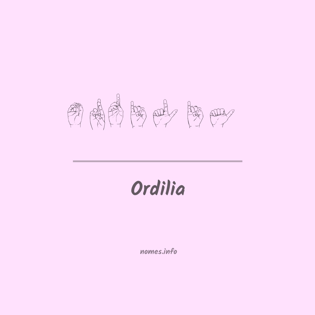 Ordilia em Libras