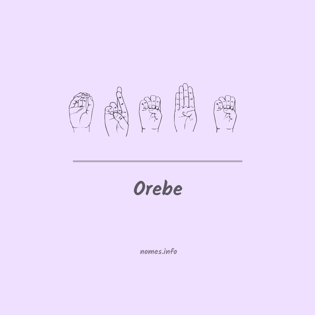 Orebe em Libras