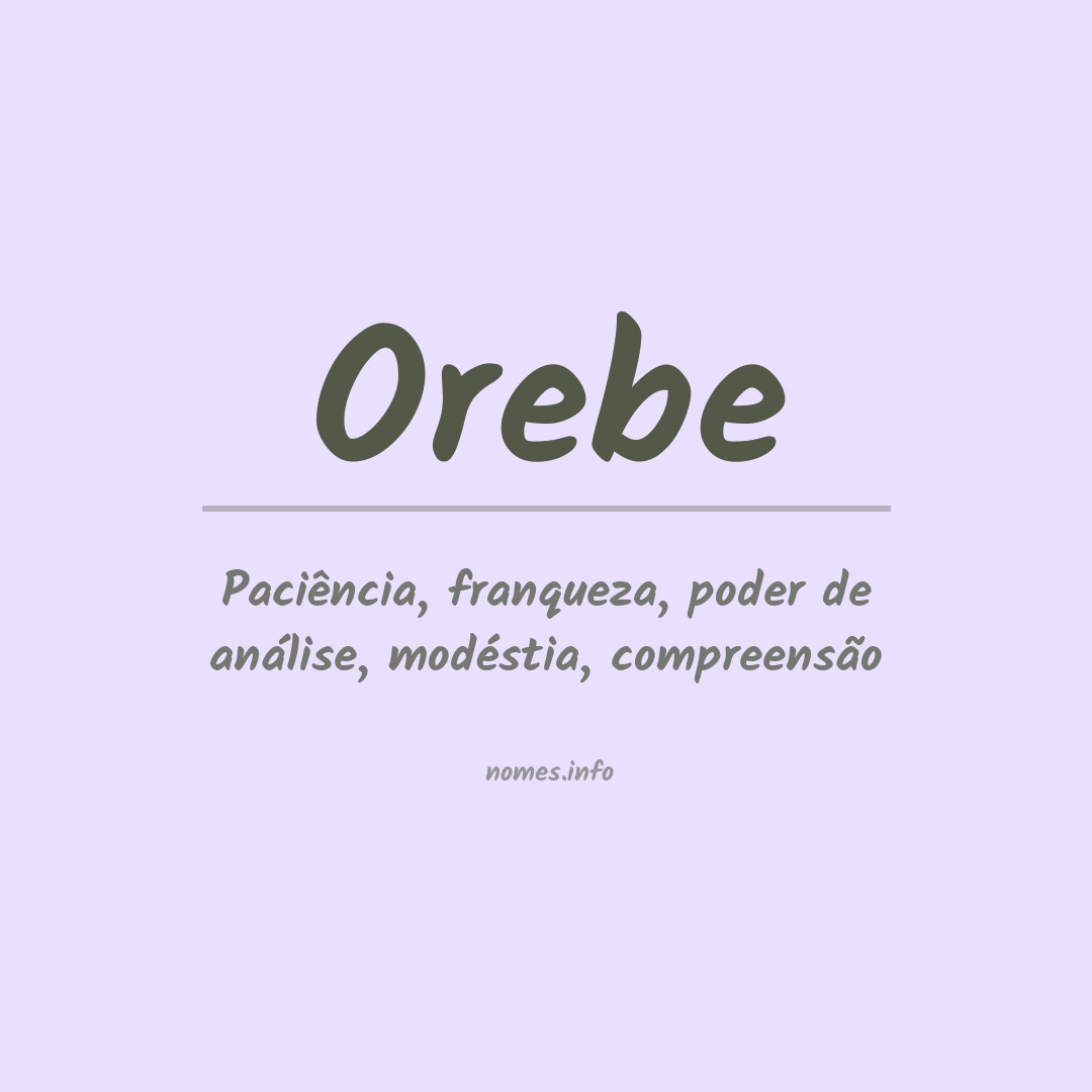 Significado do nome Orebe