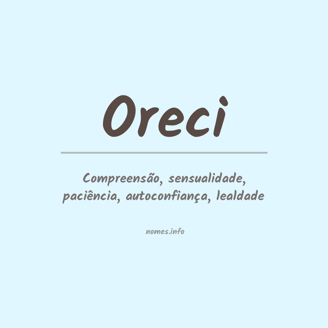 Significado do nome Oreci