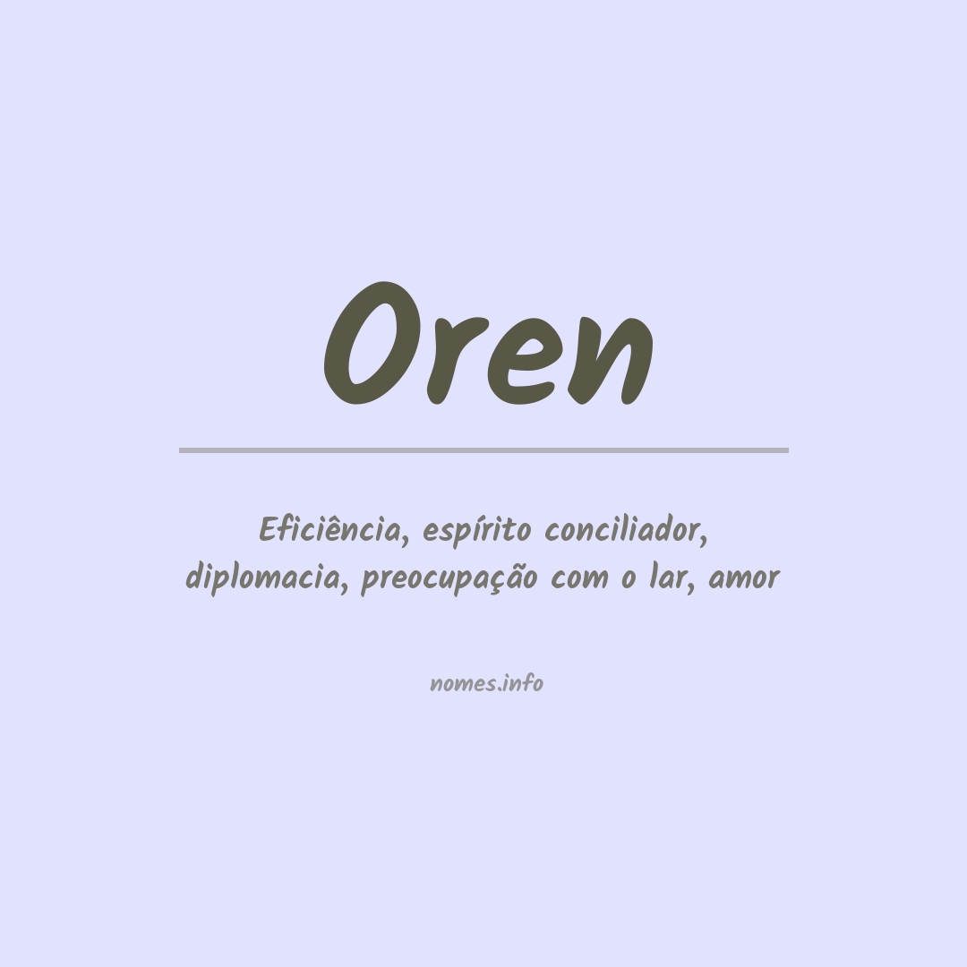 Significado do nome Oren