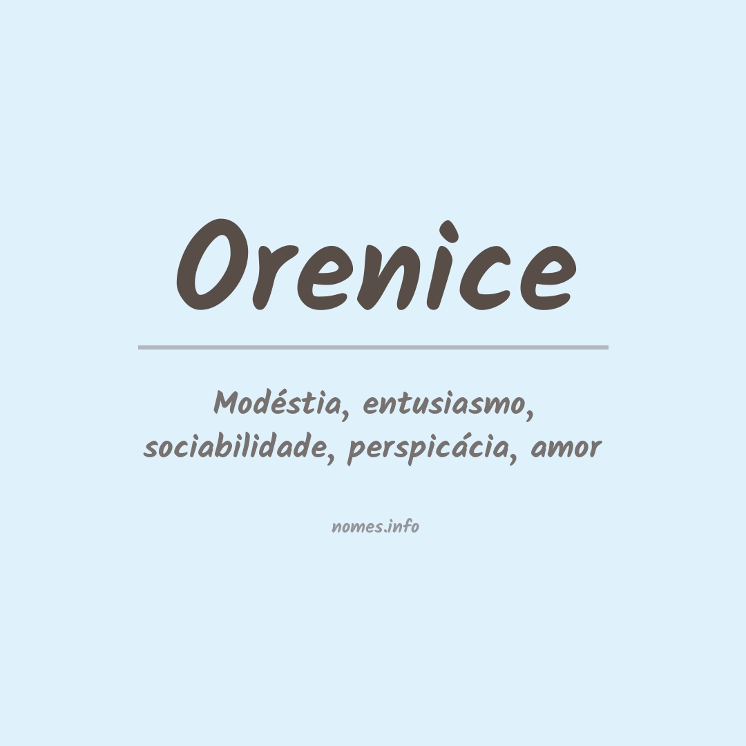 Significado do nome Orenice