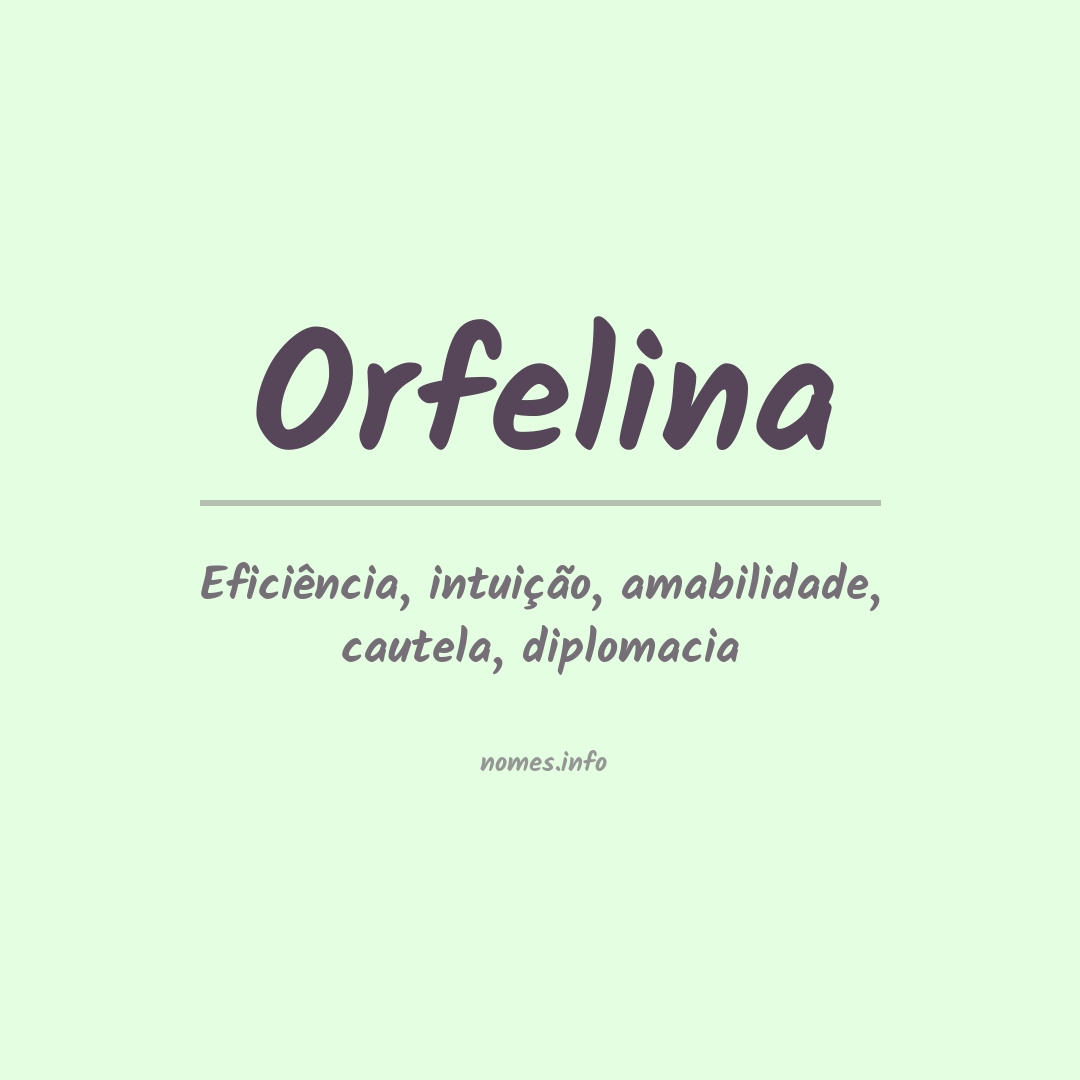 Significado do nome Orfelina