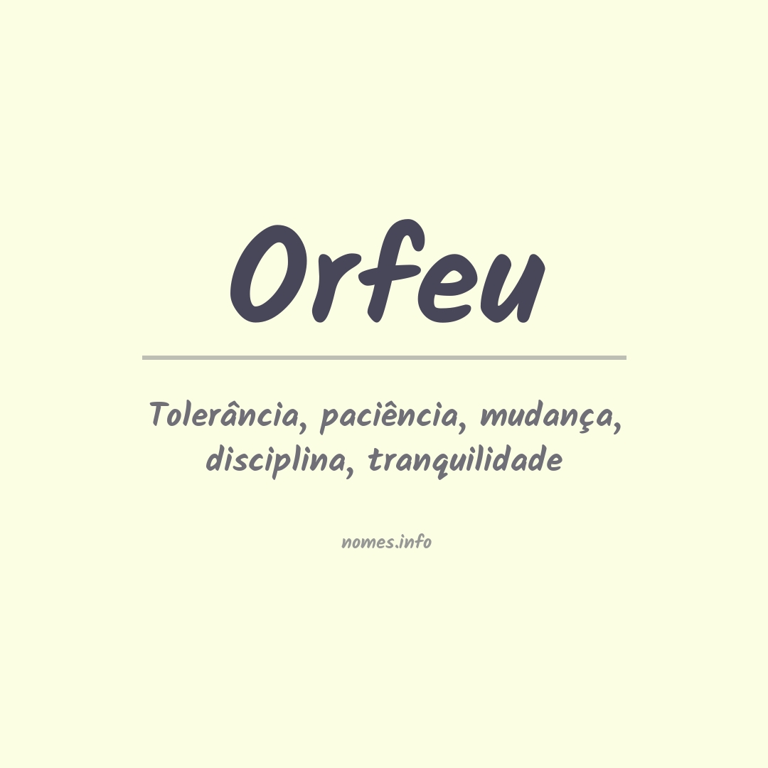Significado do nome Orfeu