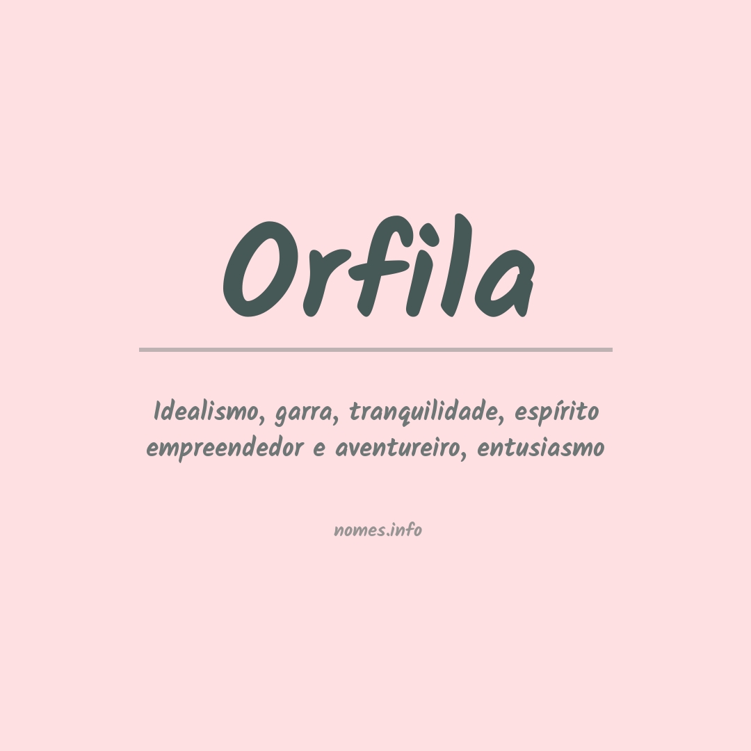 Significado do nome Orfila