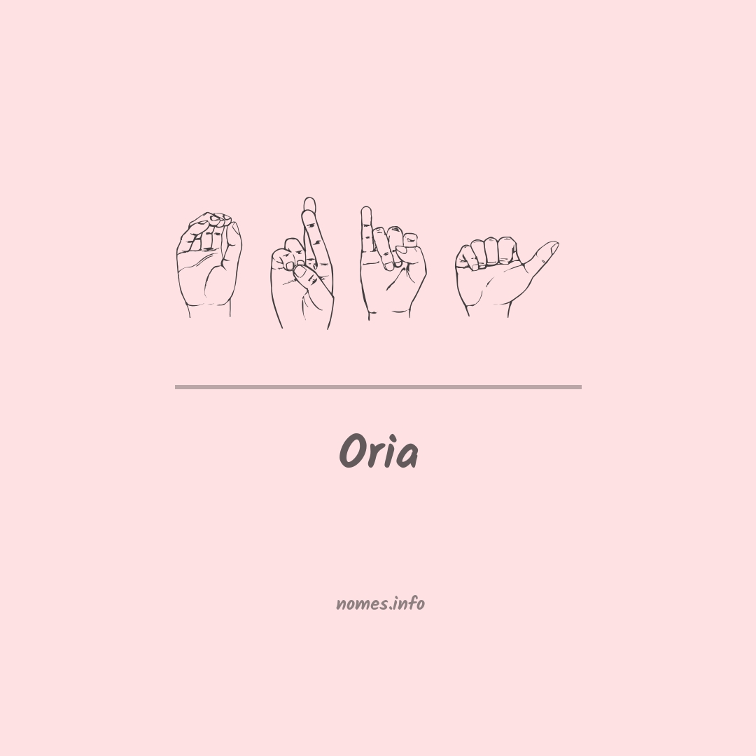 Oria em Libras