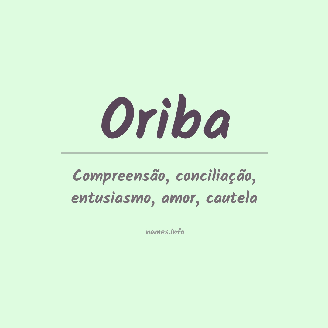 Significado do nome Oriba