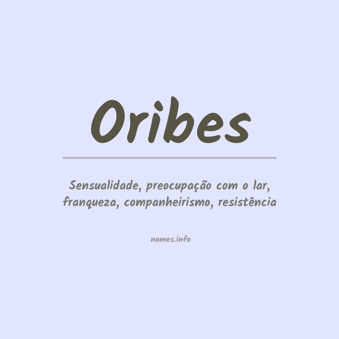 Significado do nome Oribes