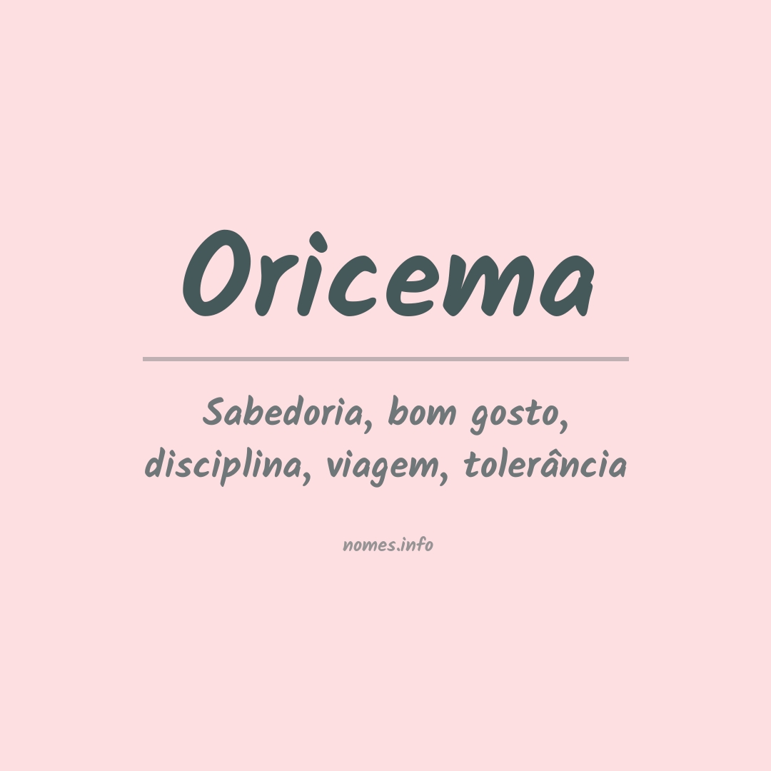Significado do nome Oricema