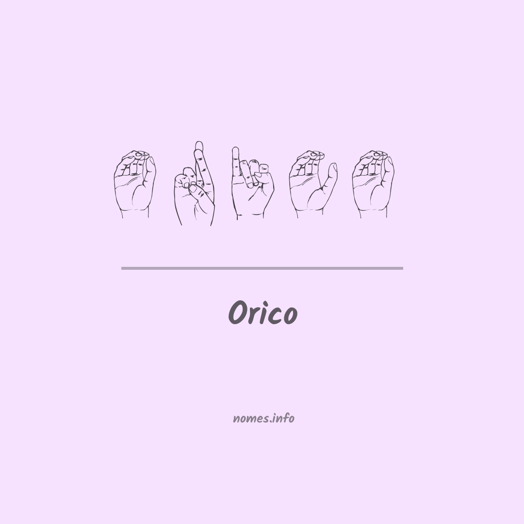 Orico em Libras