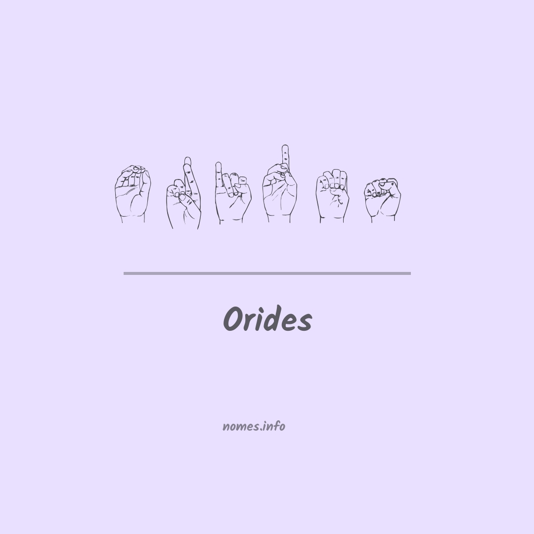 Orides em Libras