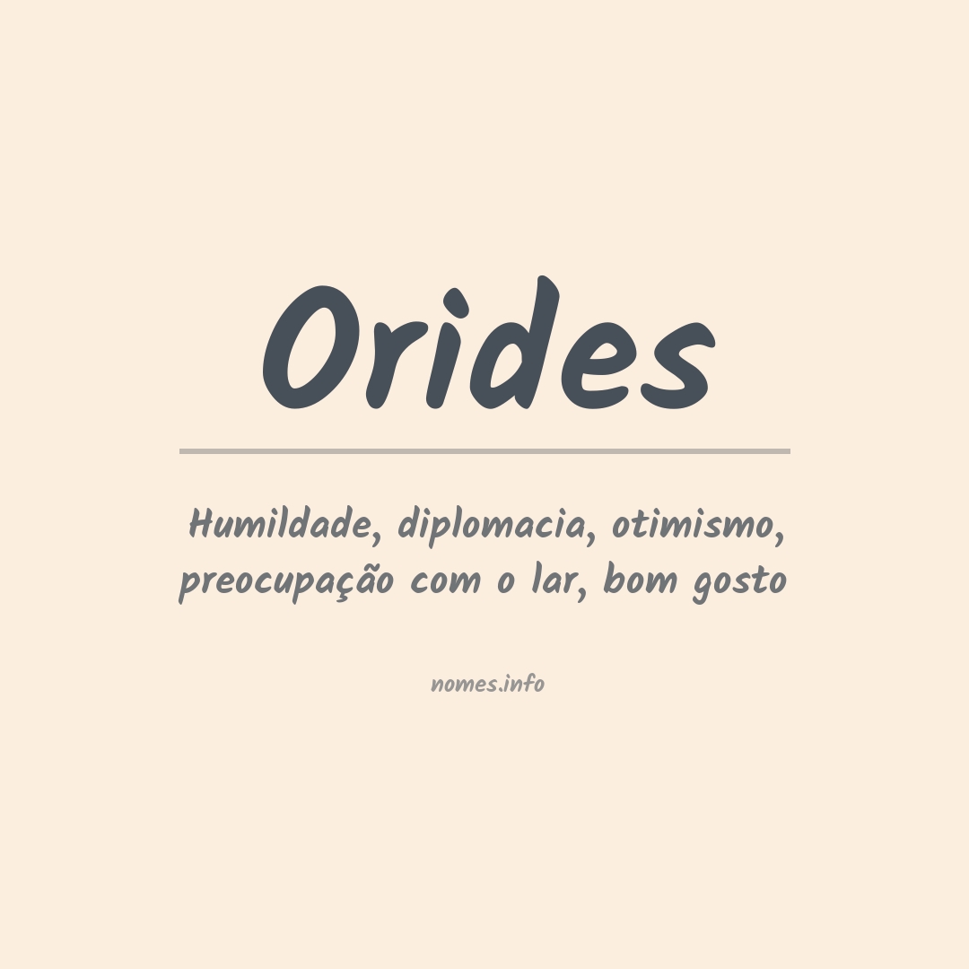 Significado do nome Orides