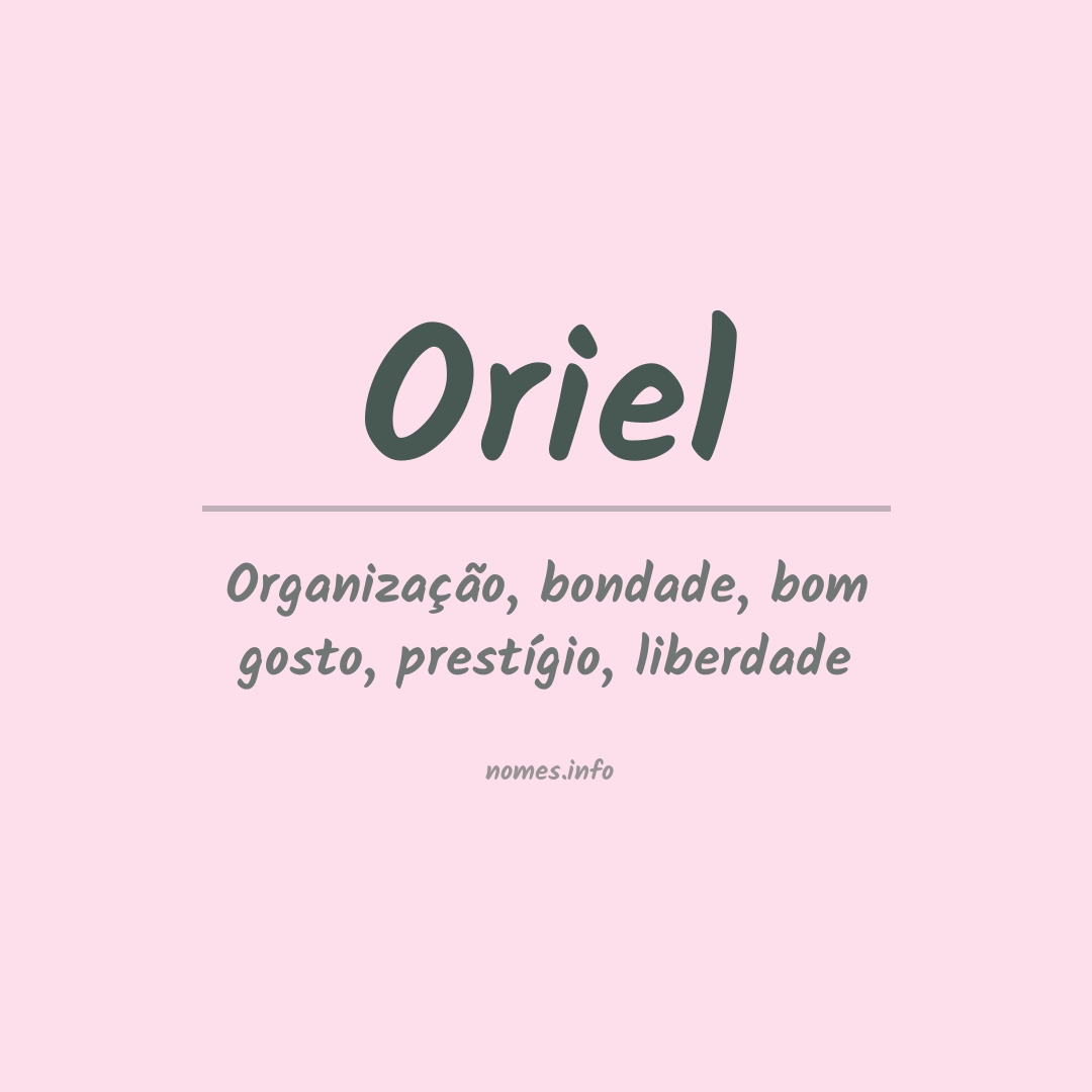 Significado do nome Oriel