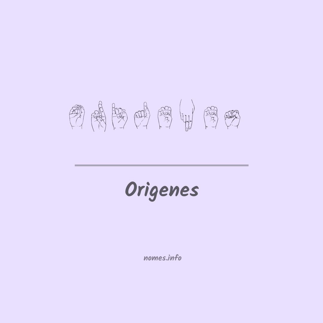 Origenes em Libras