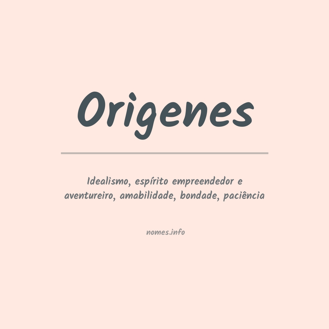 Significado do nome Origenes