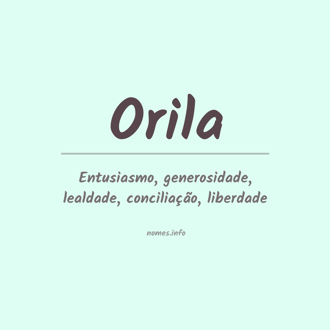 Significado do nome Orila