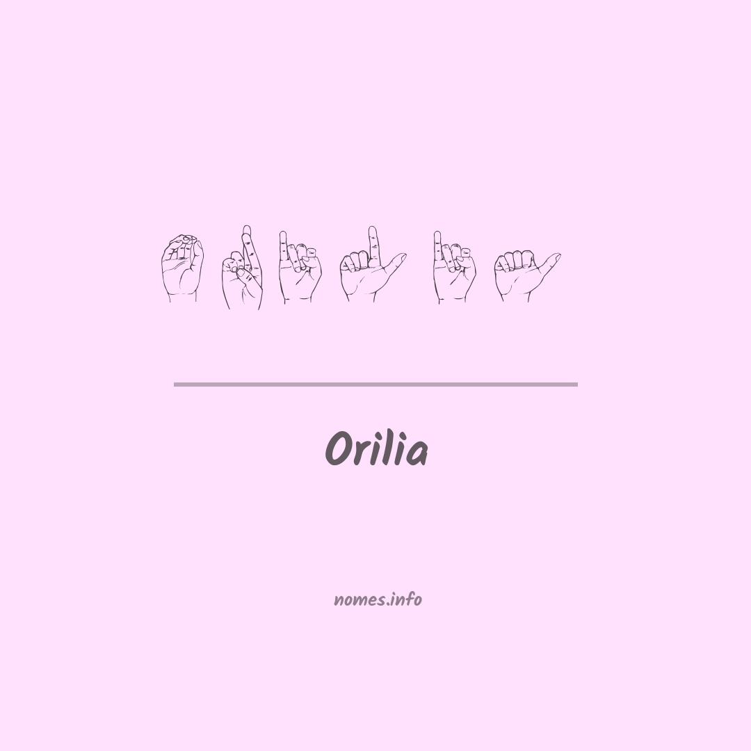 Orilia em Libras