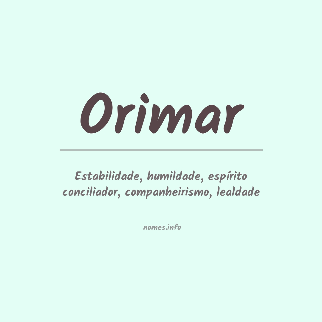 Significado do nome Orimar
