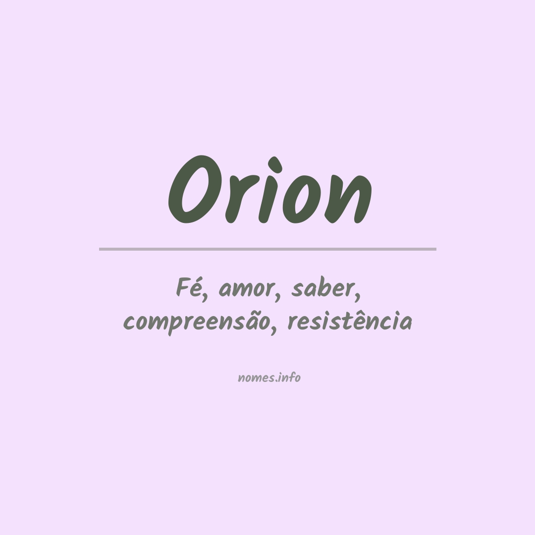 Significado do nome Orion