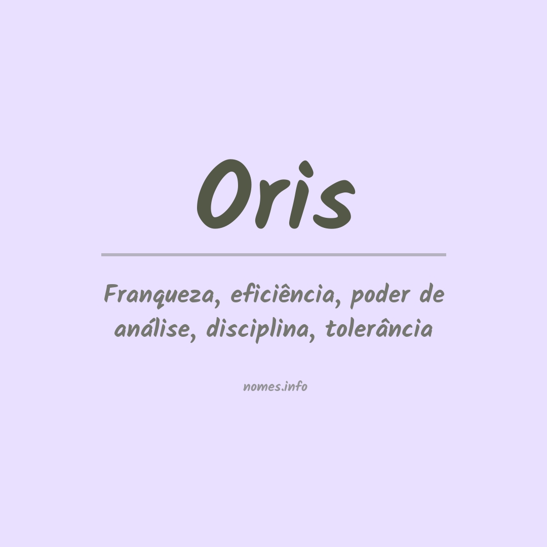 Significado do nome Oris