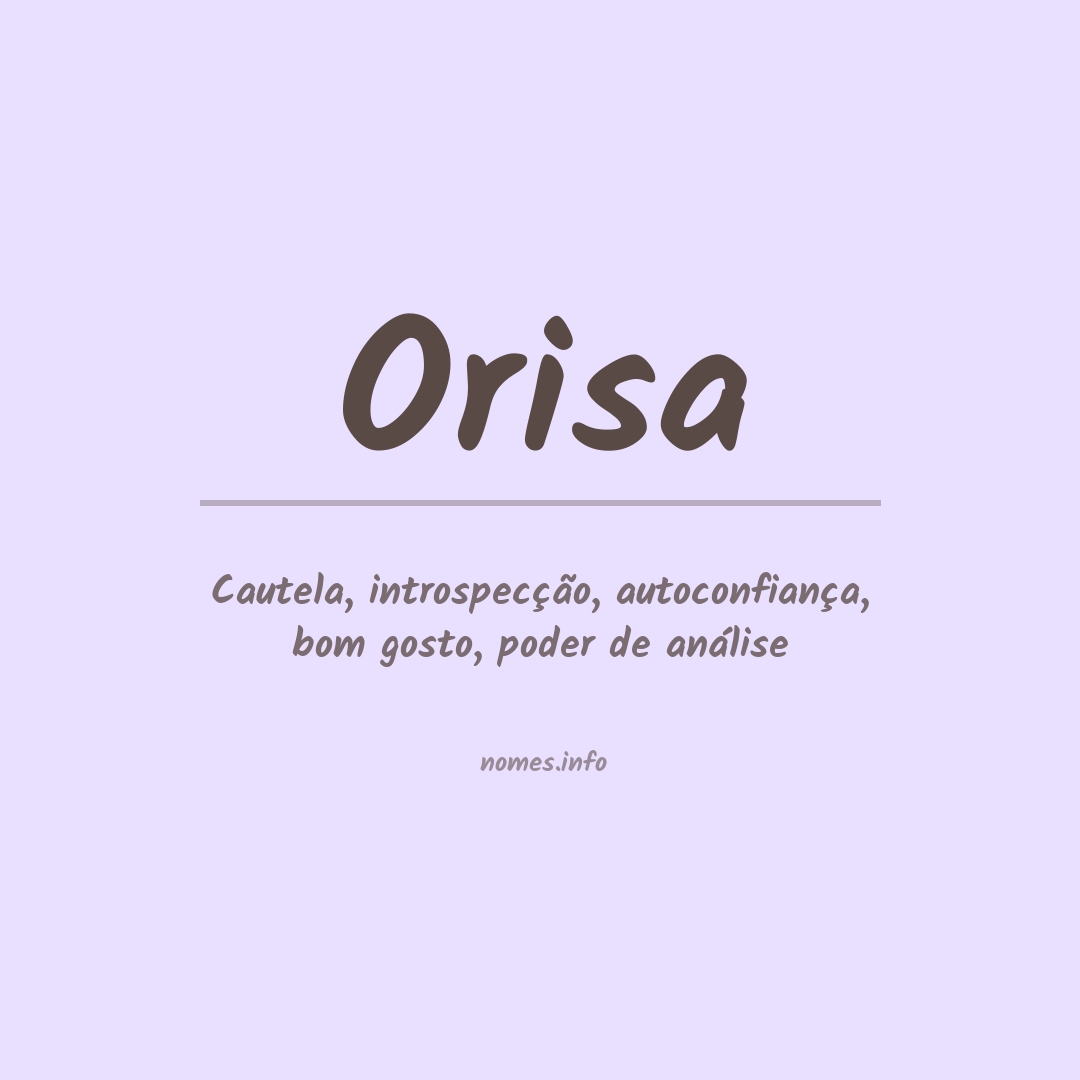Significado do nome Orisa
