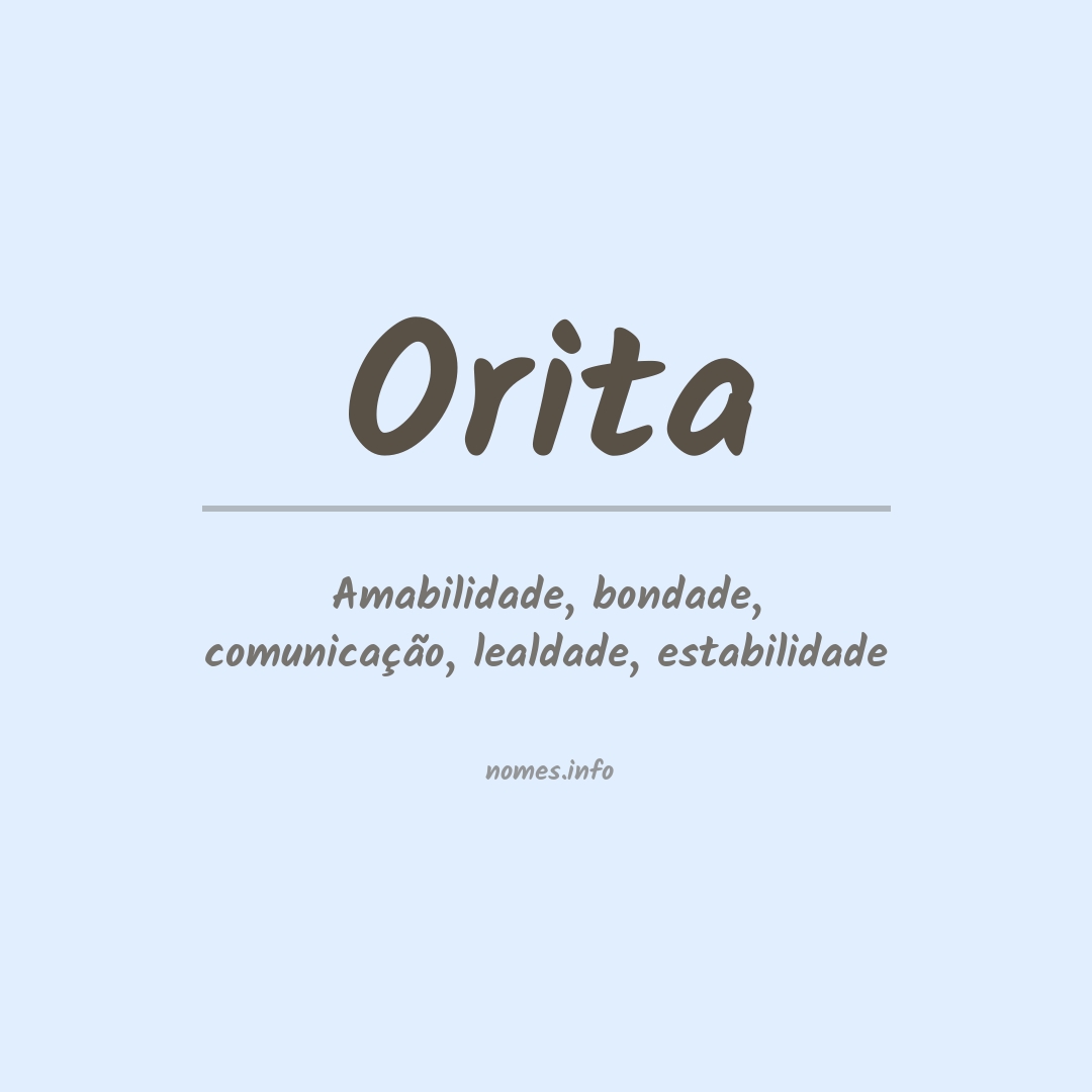 Significado do nome Orita