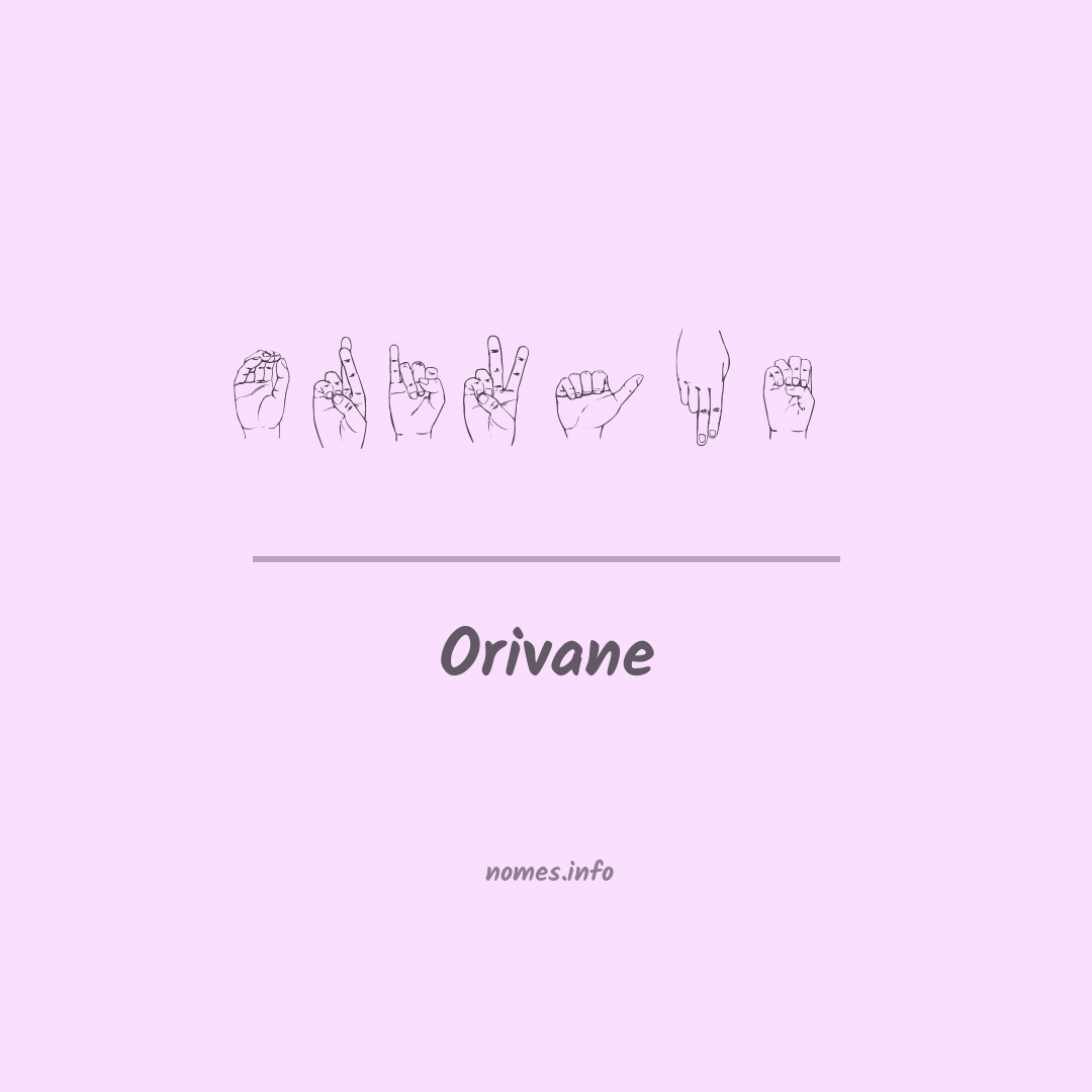 Orivane em Libras